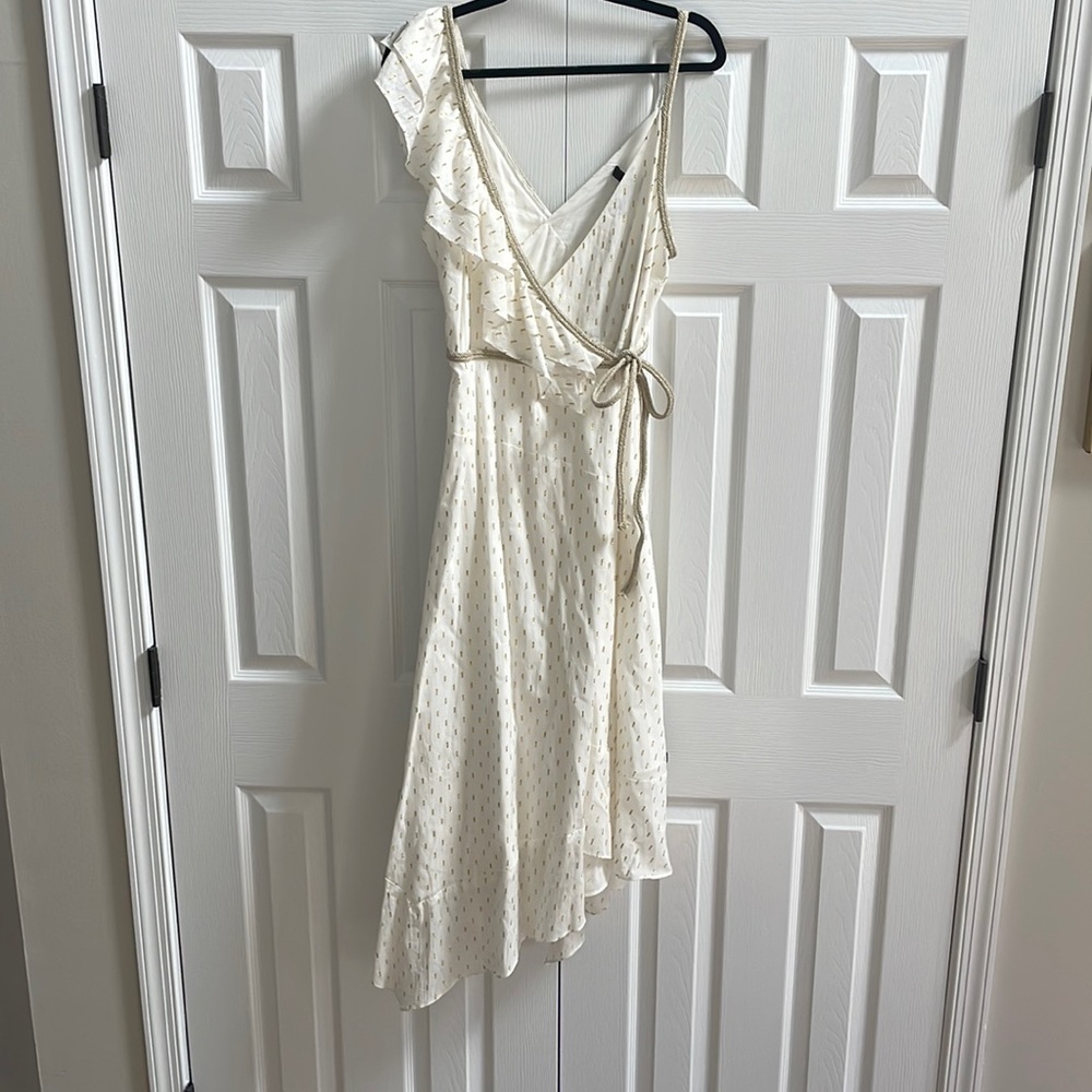BCBGMaxAzria Cream Asymmetrical Dress
